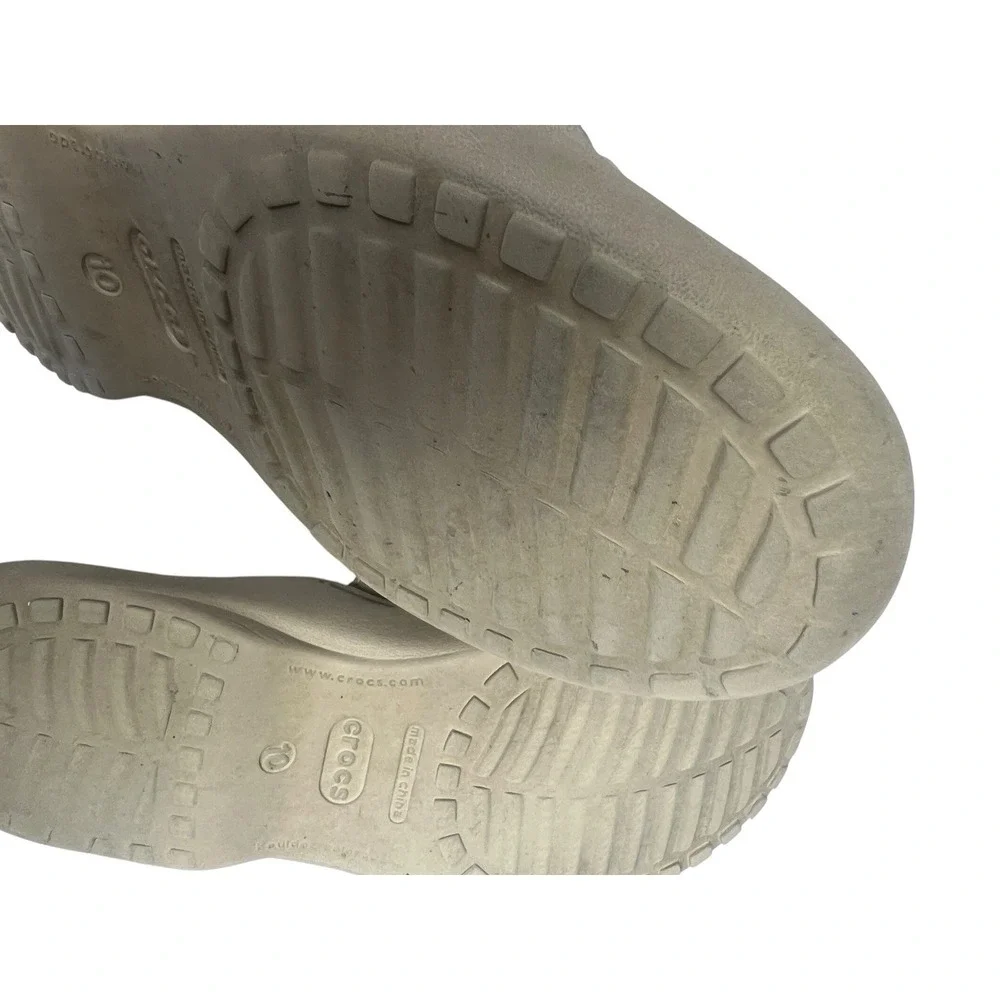 Crocs Patra Double Strap Slip On Sandals Khaki / Pearl Women's Size 10